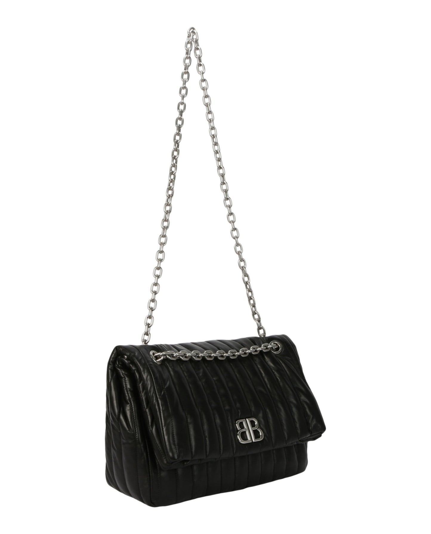 Balenciaga Monaco Chain Bag M - Quilted Thin Calf 765945-2AASE-1000 Black