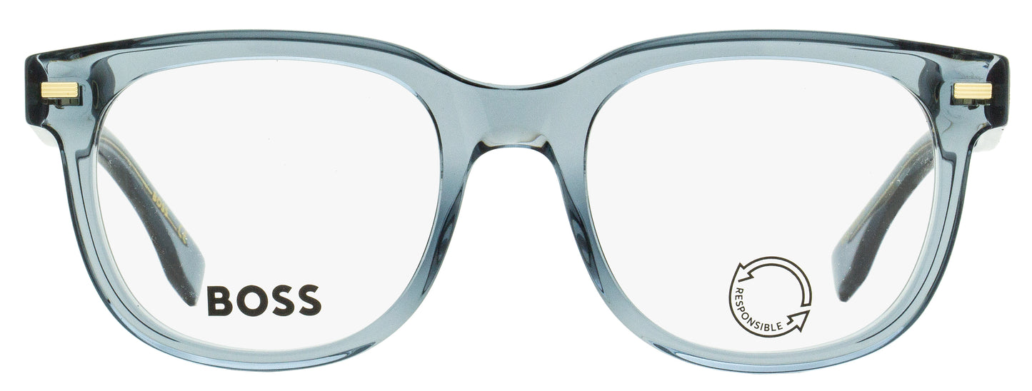 Boss Eco Acetate Eyeglasses B1444N ZI9 Transparent Teal 52mm