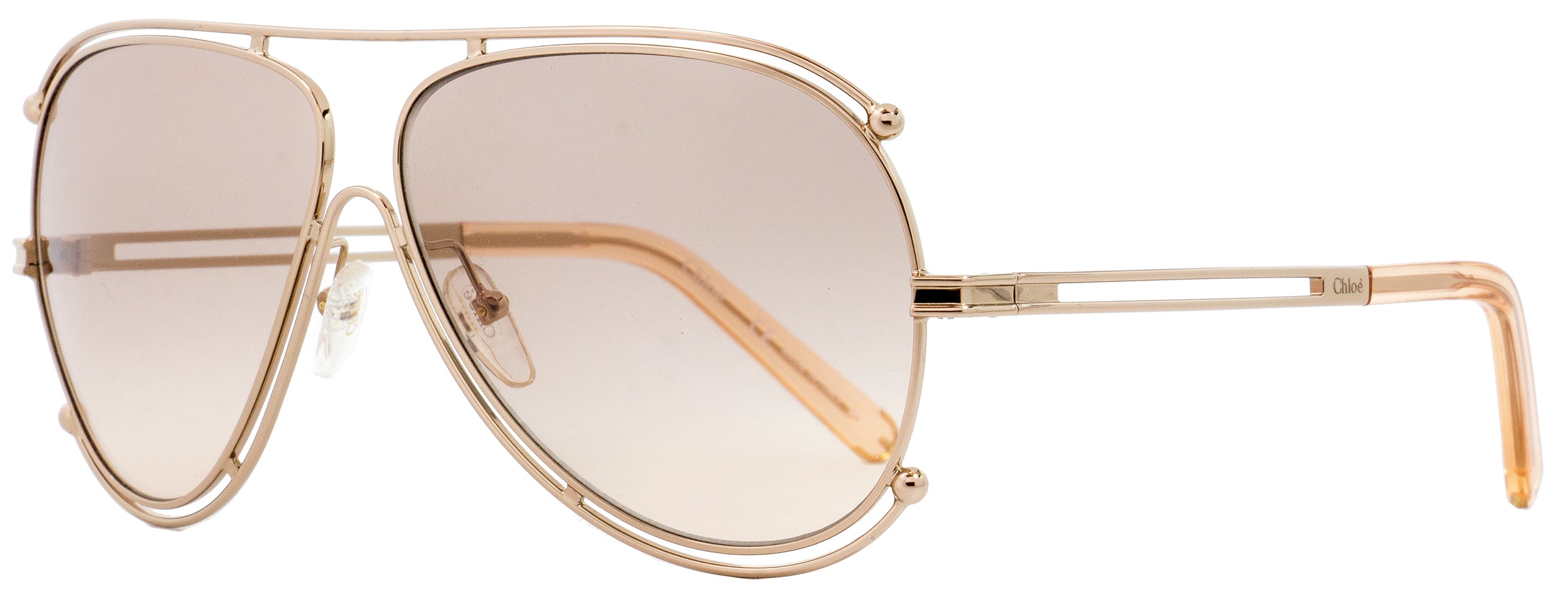 Chloe Pilot Sunglasses CE121S Isidora 785 Gold/Peach 61mm 121