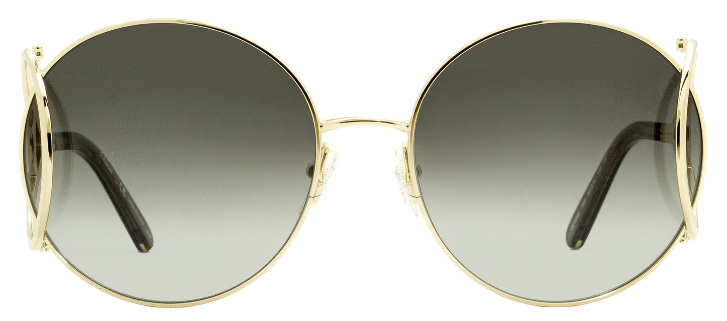 Chloe Oval Sunglasses CE124S Jackson 744 Gold/Gray 60mm 124