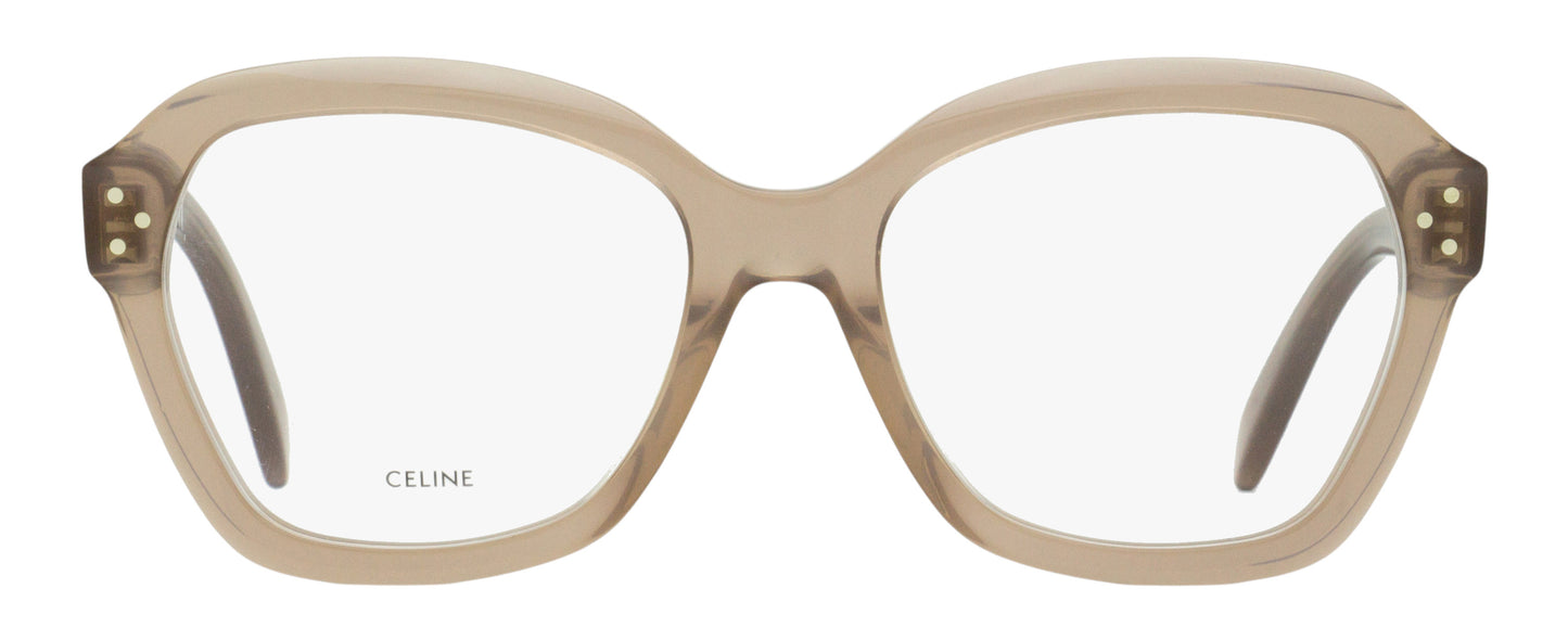 Celine Geometric Butterfly Eyeglasses CL50100I 045 Transparent Gray/Brown 54mm