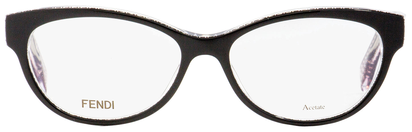 Fendi Oval Eyeglasses FF0109 6ZV Black/Transparent 52mm 109