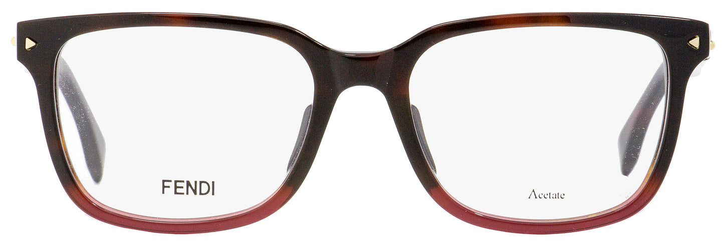 Fendi Rectangular Eyeglasses FF0220 21C Havana/Red 52mm 220