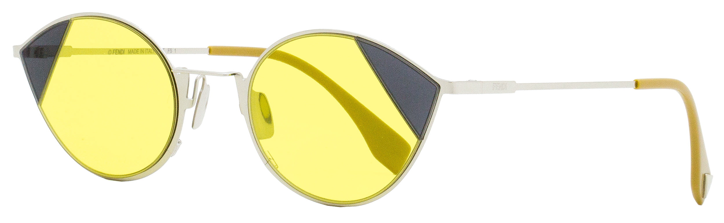 New Fendi FF0342/S B1ZHO Cateye Sunglasses Fendi FF0342/S B1ZHO Cat Eye Sunglasses White Gold Tone  main image 3