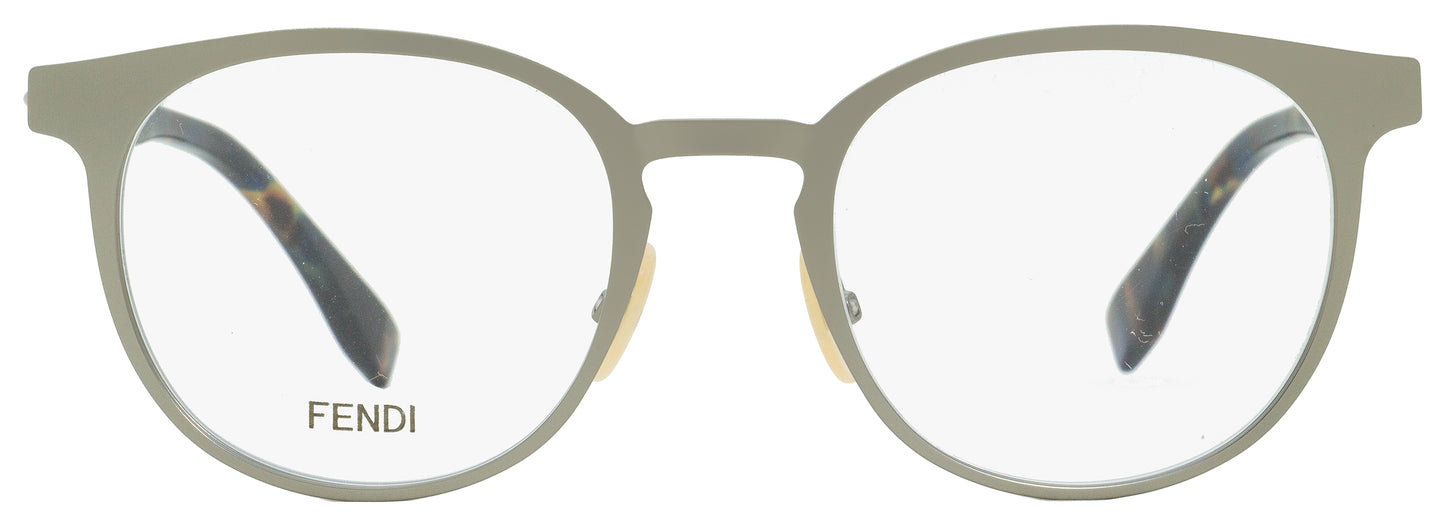 Fendi Oval Eyeglasses FFM0009 R81 Matte Ruthenium/Blue Havana 50mm 9