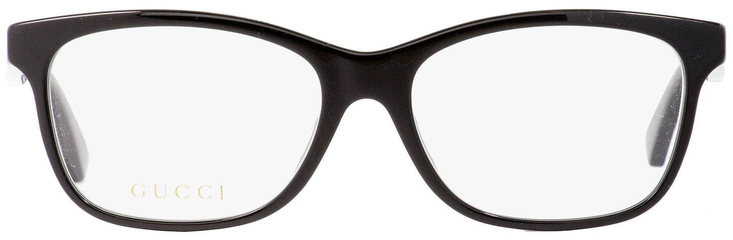 Gucci Rectangular Eyeglasses GG0162OA 001 Black 55mm 0162