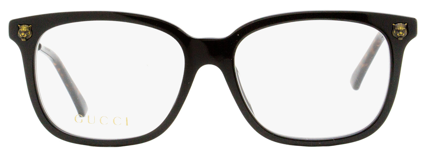 Gucci Alternative Fit Eyeglasses GG0218OA 001 Black/Antique Gold 53mm 218