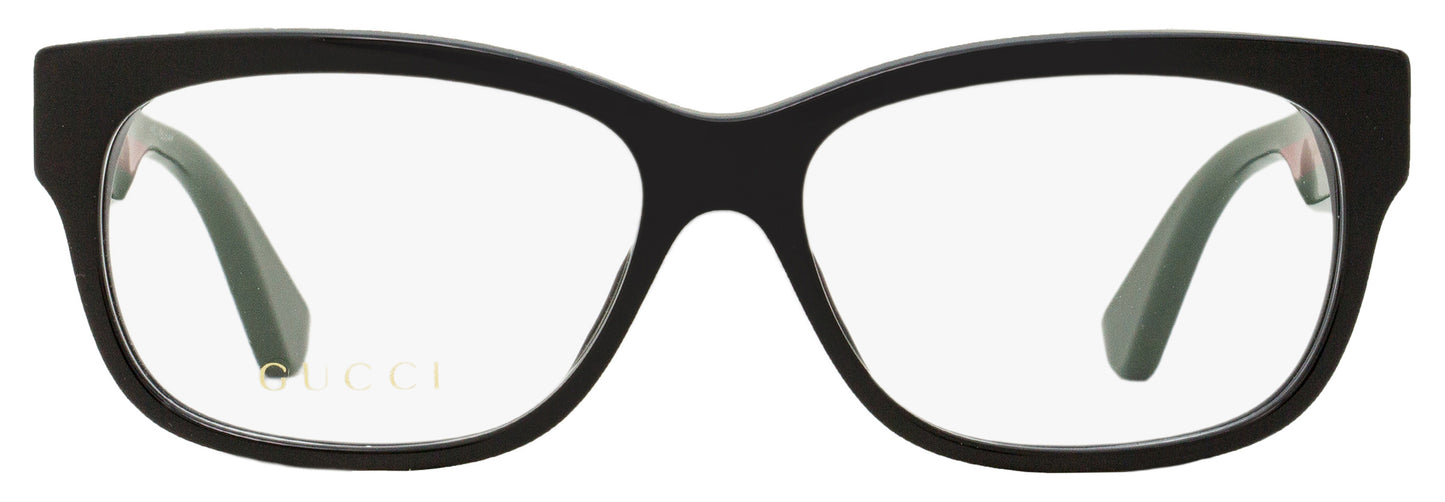 Gucci Rectangular Eyeglasses GG0278O 011 Black/Green/Red 55mm 278