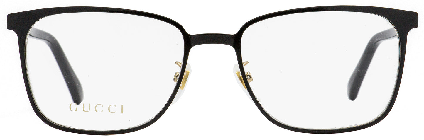Gucci Rectangular Eyeglasses GG0294O 002 Black/Gold 54mm 0294