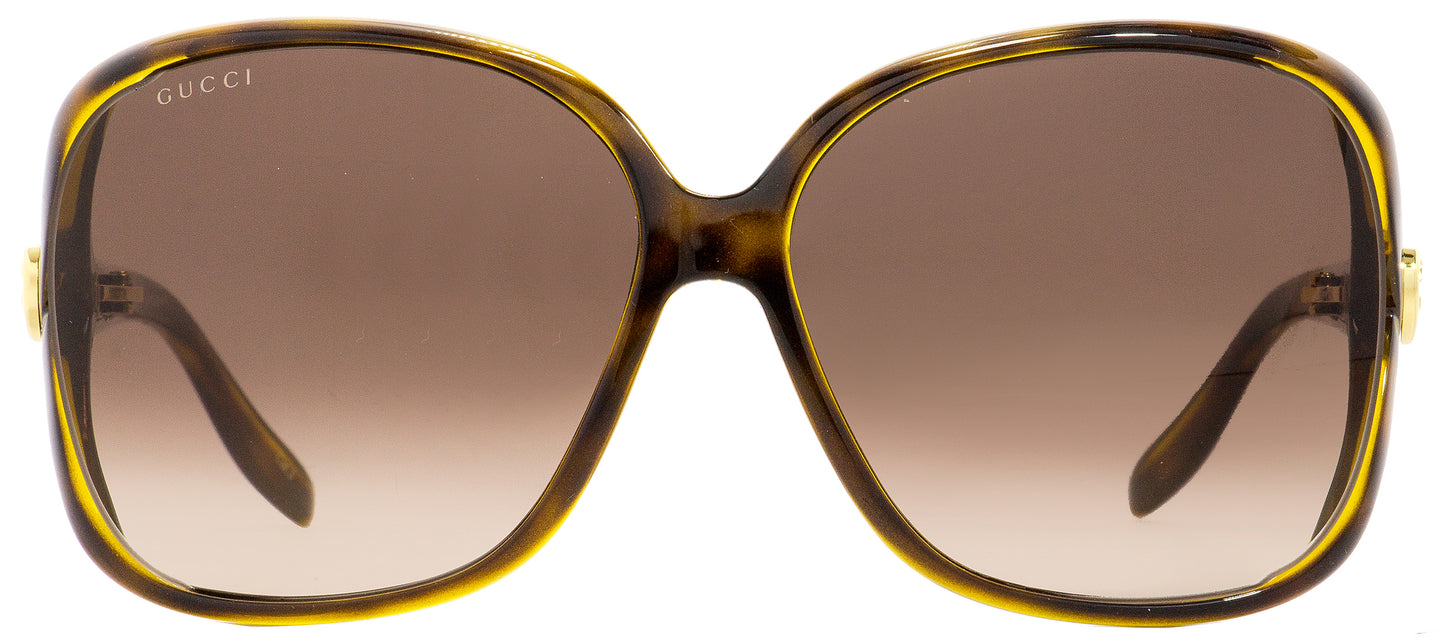 Gucci Square Sunglasses GG0506S 005 Havana 60mm 0506