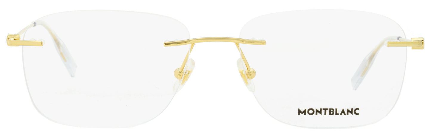 Montblanc Rimless Eyeglasses MB0075O 002 Gold/Transparent 56mm 0075