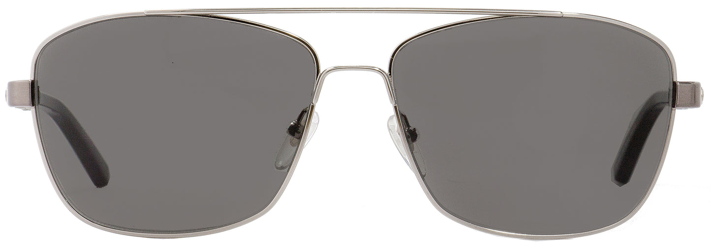 Montblanc Rectangular Sunglasses MB589S 14A Ruthenium/Black 60mm 589