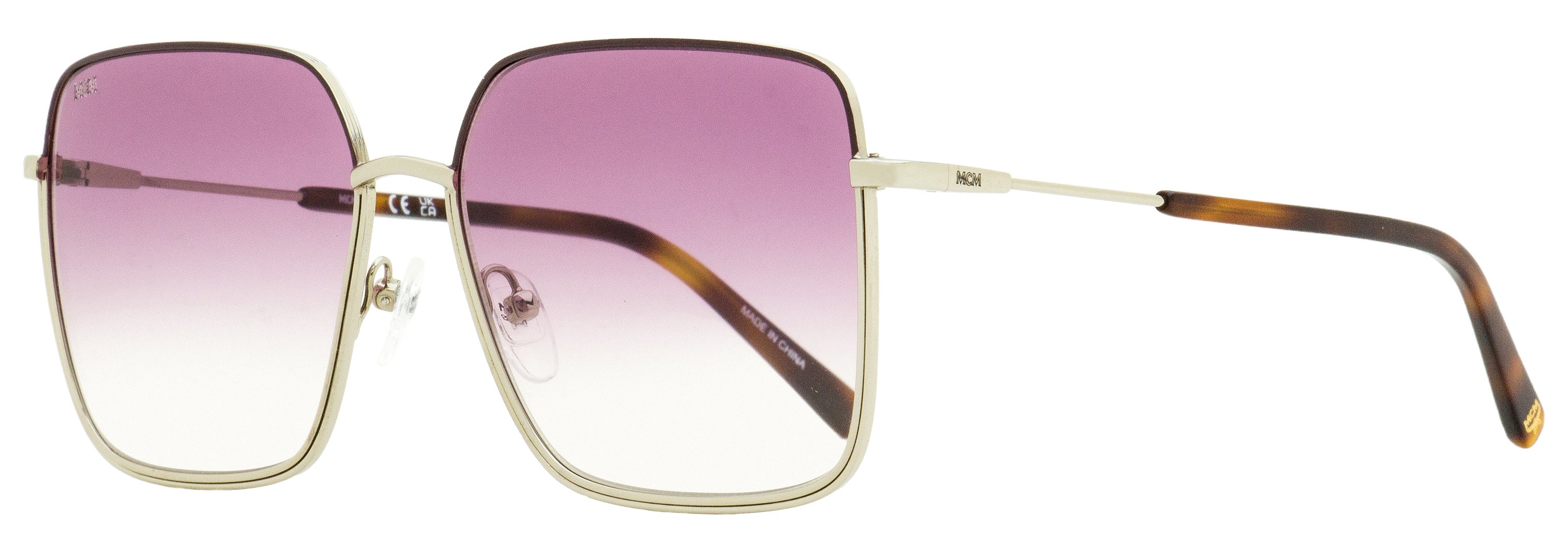 MCM162S 519 purple gradient square sunglasses Silver Lightweight Flexible Square Gradient Sunglasses with  main image 3