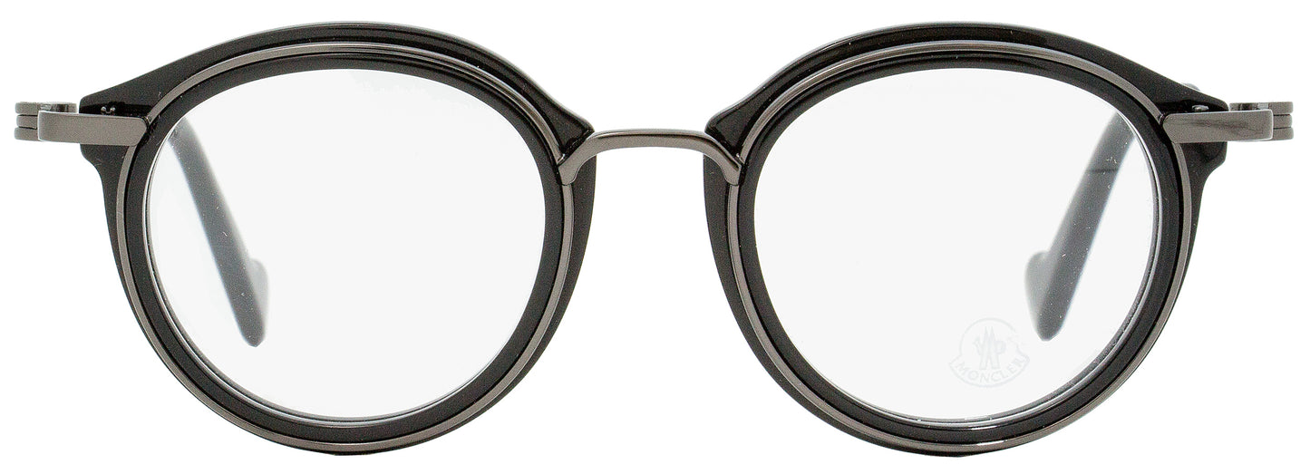 Moncler Oval Eyeglasses ML5007 001 Black/Gunmetal 45mm 5007