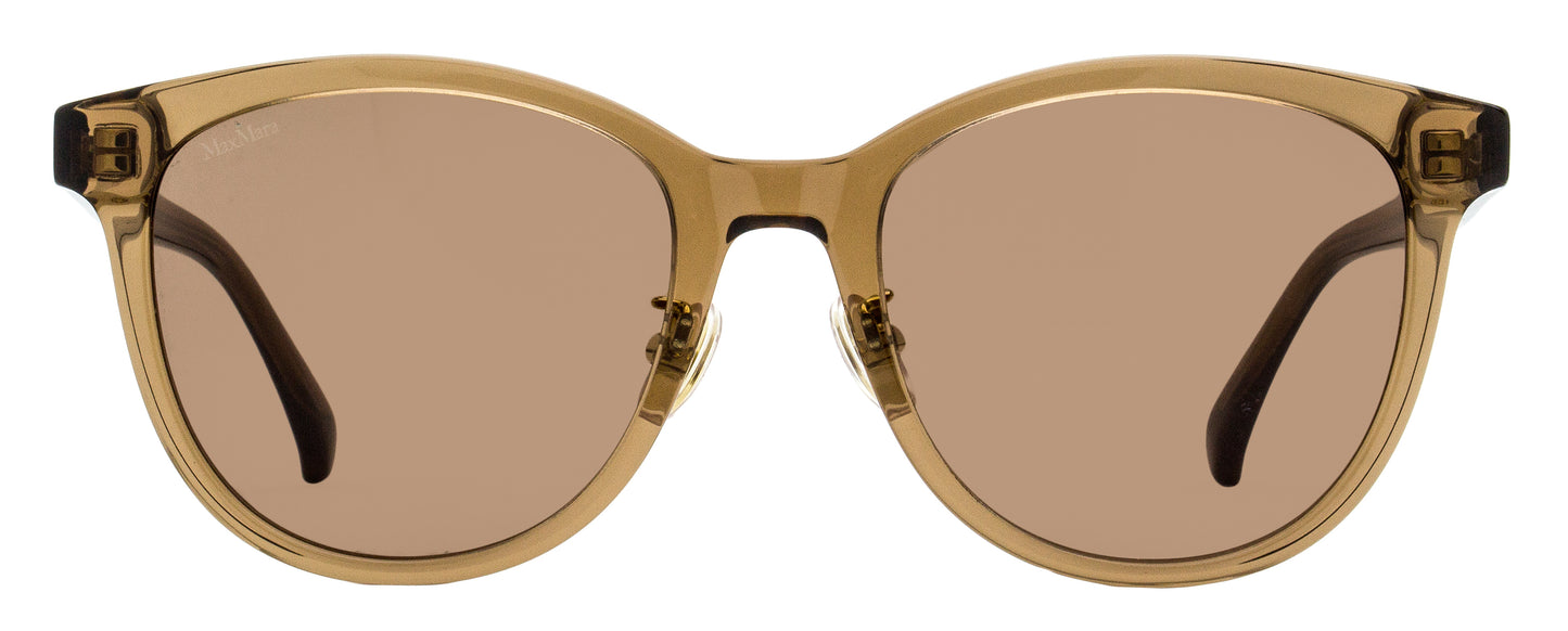 Max Mara Pantos Alt Fit Sunglasses MM0107-K 45E Transparent Brown 55mm