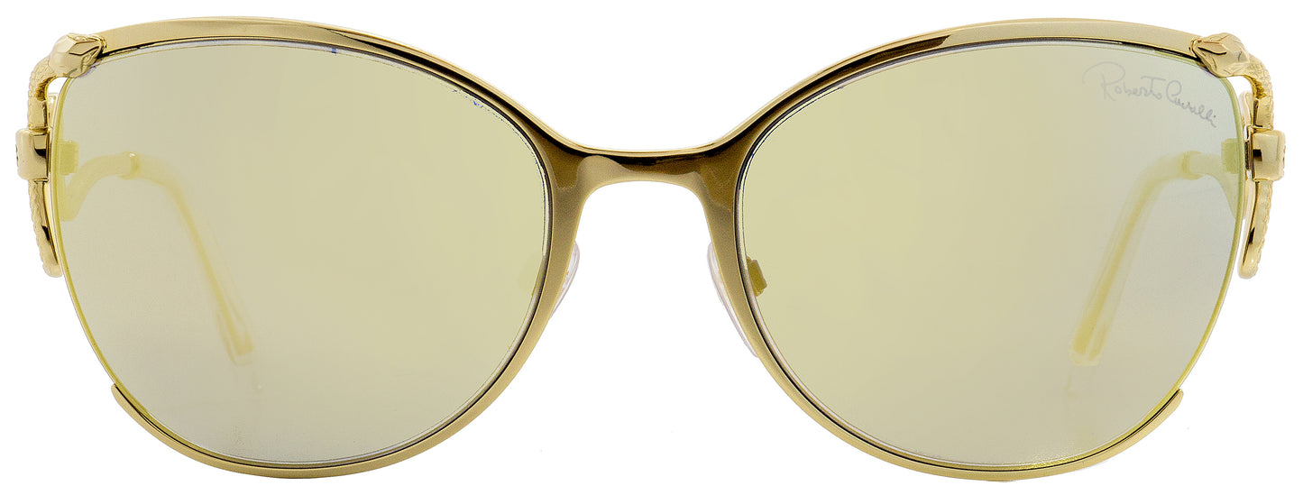 Roberto Cavalli Oval Sunglasses RC1025 Careggine 32C Pale Gold 59mm 1025