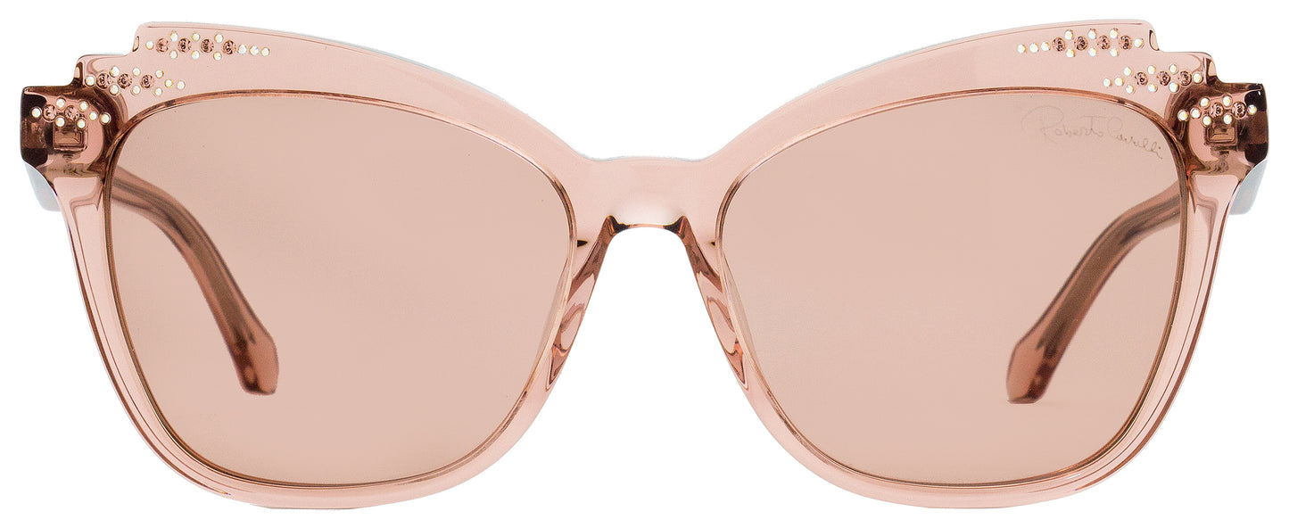Roberto Cavalli Butterfly Sunglasses RC1085 Montecatini 72S Transparent Pink 55mm 1085
