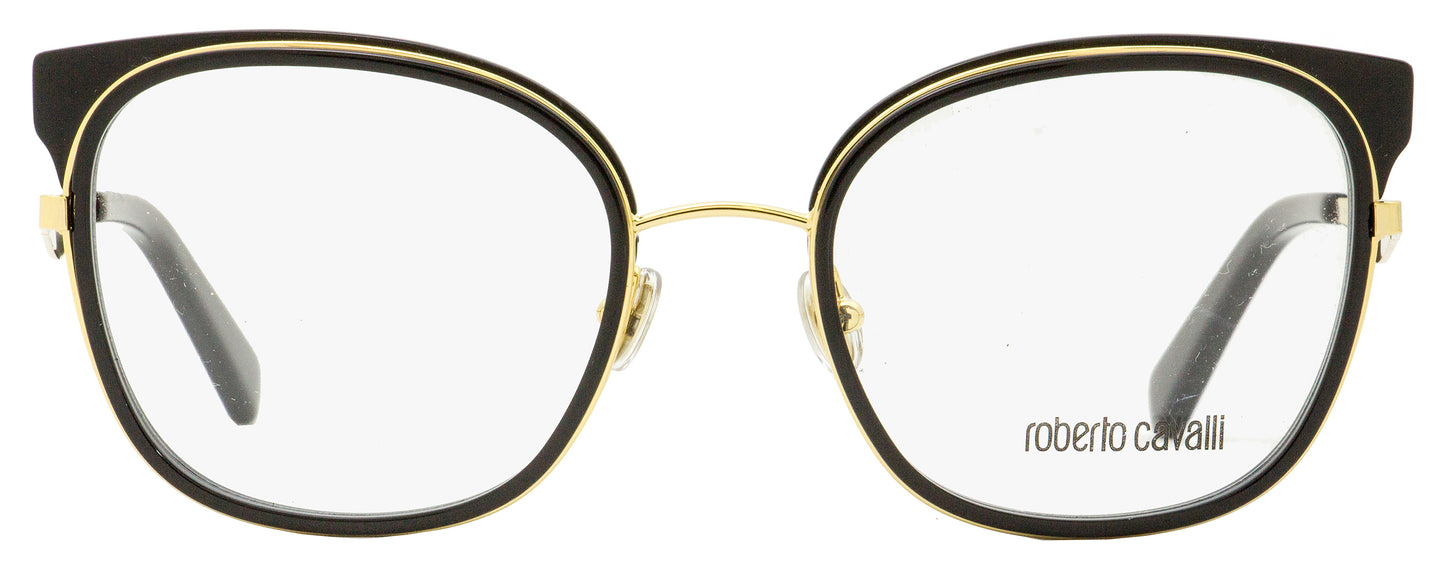 Roberto Cavalli Square Eyeglasses RC5093 001 Black/Gold 53mm 5093