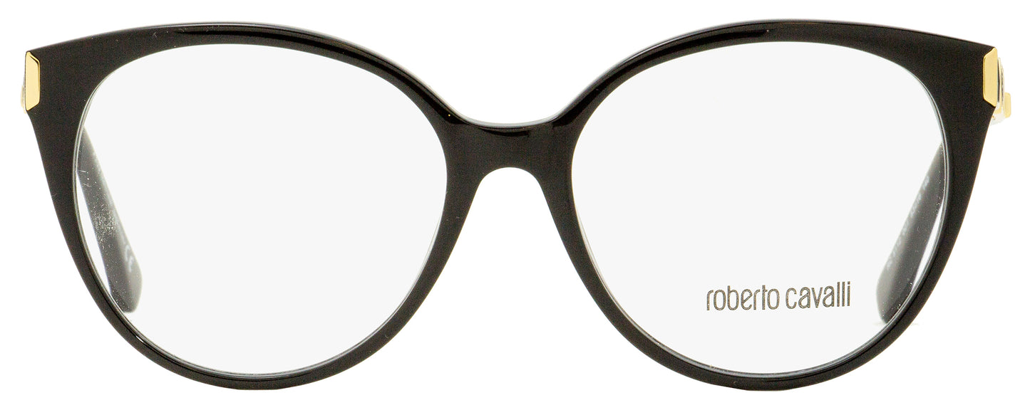 Roberto Cavalli Oval Eyeglasses RC5112 001 Black/Gold 53mm 5112