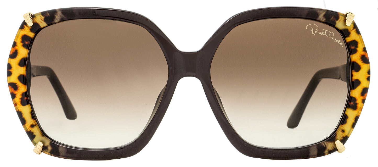 Roberto Cavalli Square Sunglasses RC993S-D Turais 05F Black/Leopard/Gold 59mm 993