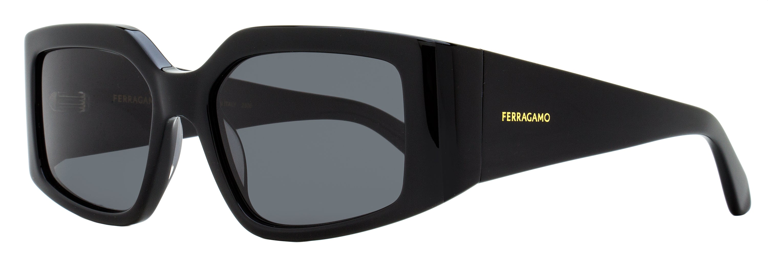 Ferragamo Evolution Rectangular Sunglasses SF2015S 001 Black 53mm main image 0