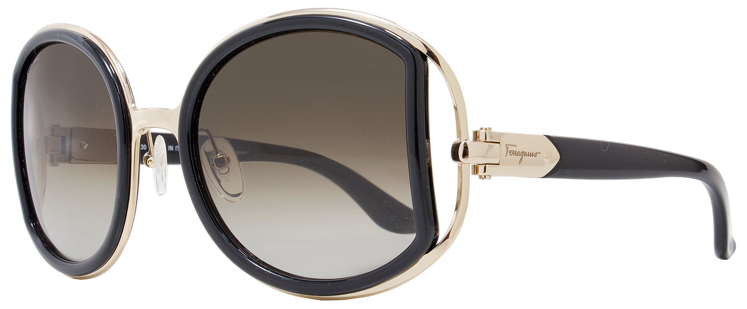 Salvatore Ferragamo Sunglasses Tan and brown with gold trim Style SF719S Salvatore Ferragamo Sunglasses Brown/Gold Gradient – Balilene main image 3
