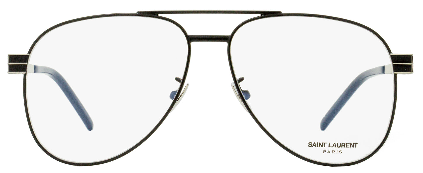 Saint Laurent Pilot Eyeglasses SL M54 001 Matte Black/Gold 56mm YSL