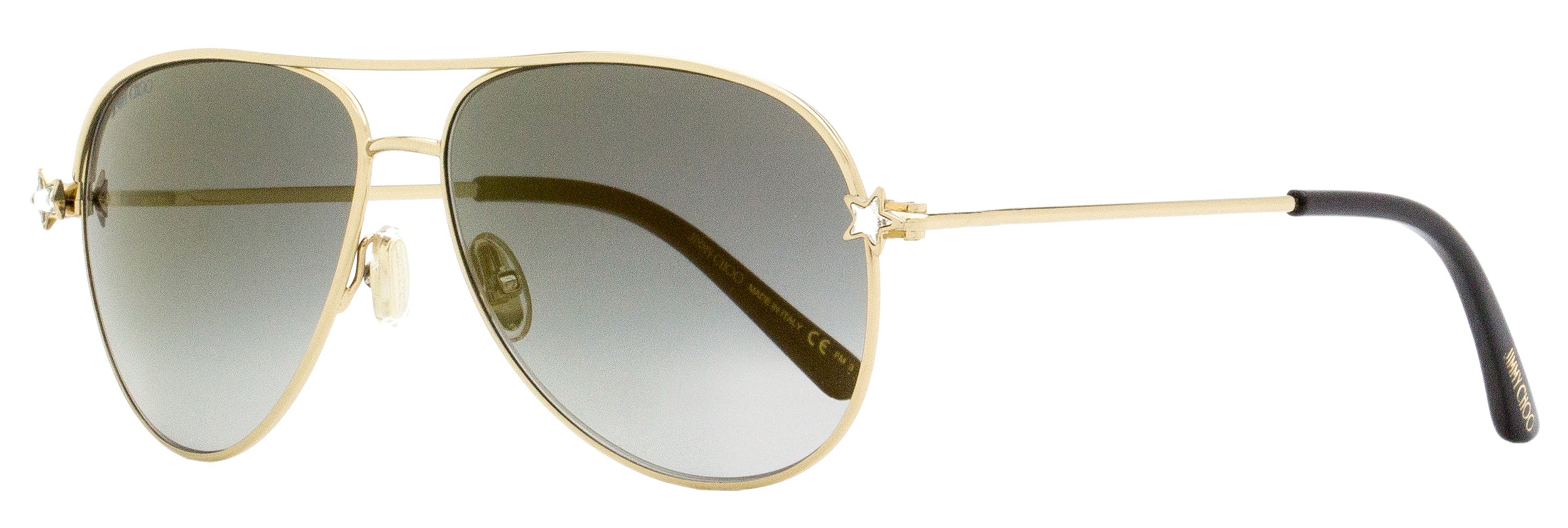 Jimmy Choo Aviator Sunglasses Sansa/S J5GFQ Gold/Black 58mm JIMMY CHOO SUNGLASSES - SANSA/S 0J5G FQ 58 main image 4