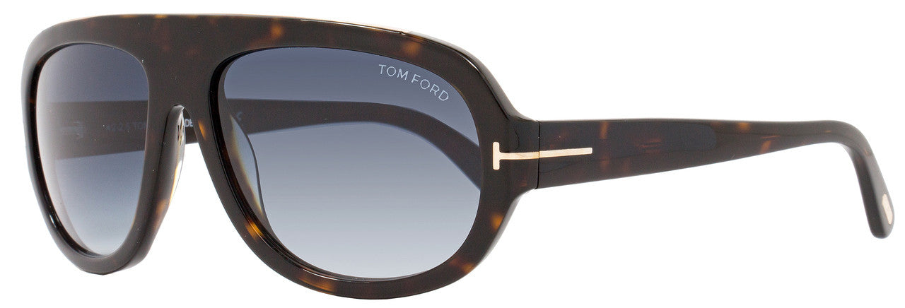 Tom Ford Rectangular Sunglasses TF444 Hugo 52W Dark Havana/Gold FT0444