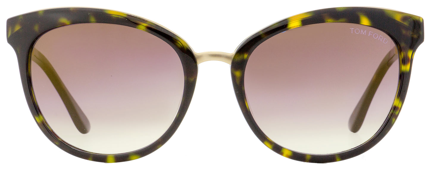 Tom Ford Oval Sunglasses TF461 Emma 52G Dark Havana/Gold 56mm FT0461