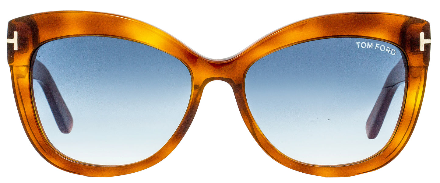 Tom Ford Cat Eye Sunglasses TF524 Alistair 53W Blonde Havana 56mm FT0524