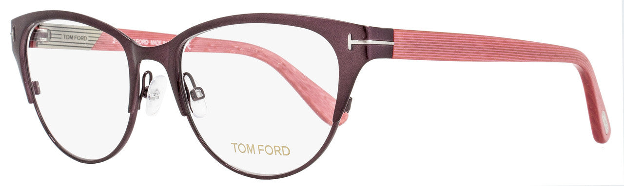 Tom Ford Cateye Eyeglasses TF5318 071 Size: 53mm Wine Red/Coral Red FT5318