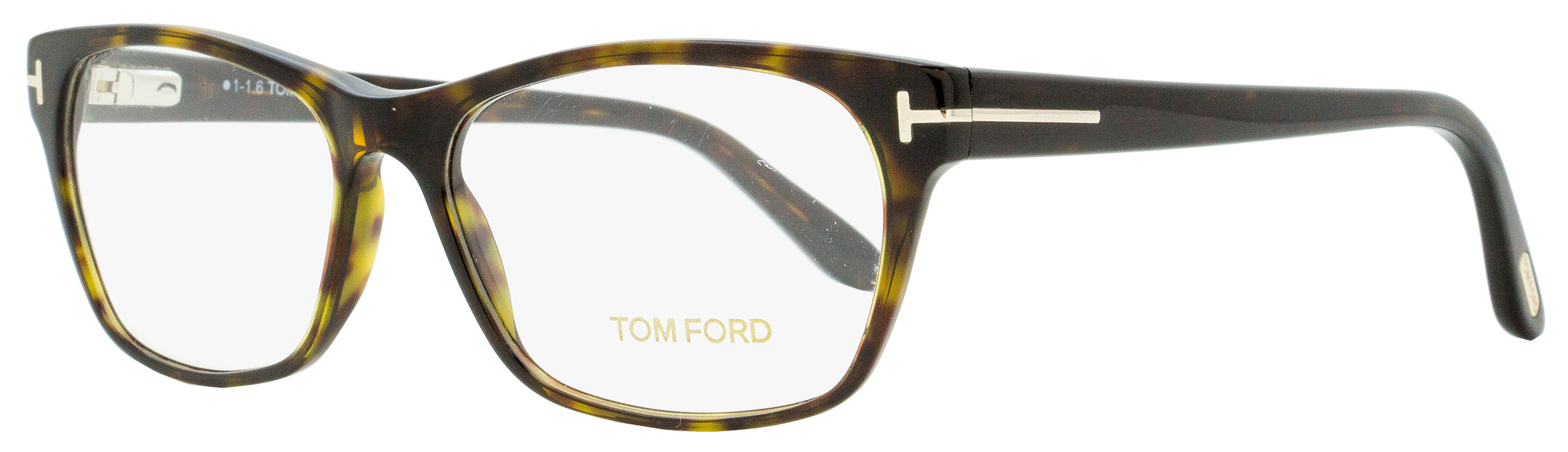 TOM 2024 FORD TF 5405 RECTANGULAR ACETATE EYEGLASS FRAMES 001 BLACK 54-15-140.