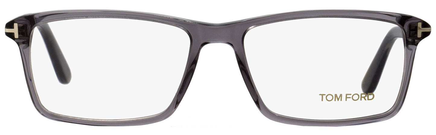 Tom Ford Rectangular Eyeglasses TF5408 020 Transparent Gray/Horn 56mm FT5408