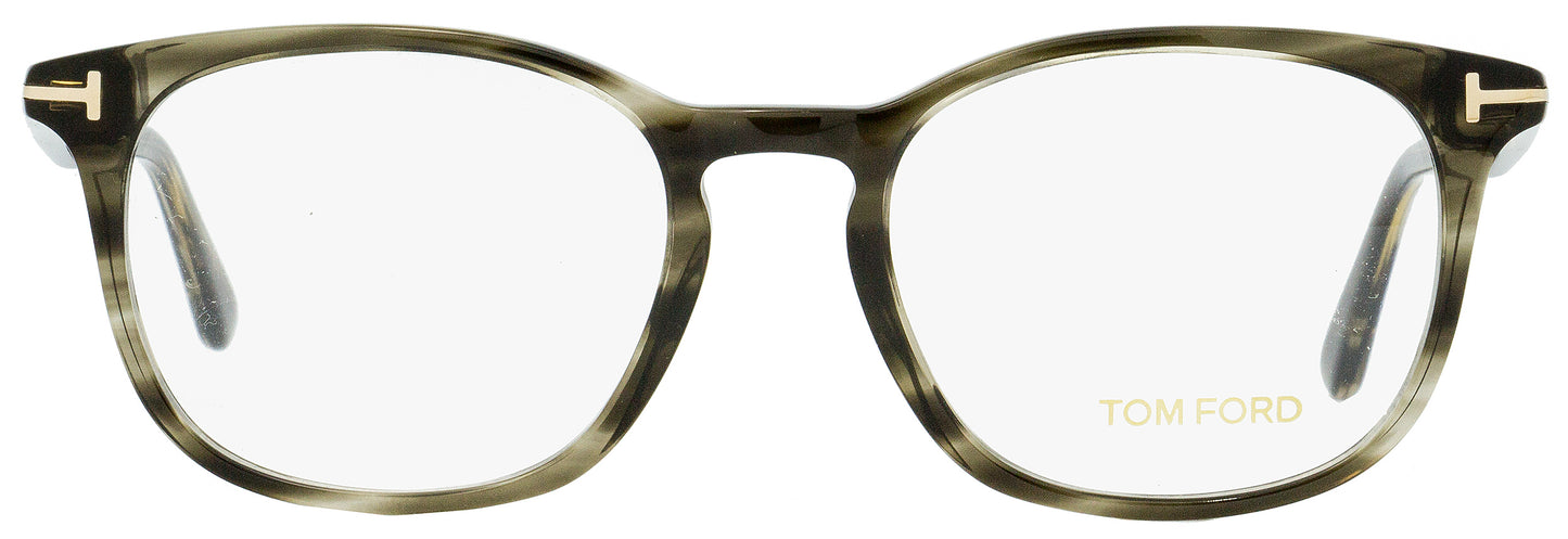 Tom Ford Rectangular Eyeglasses TF5505 005 Striated Gray 52mm FT5505