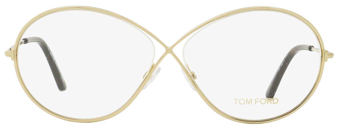 Tom Ford Butterfly Eyeglasses TF5517 028 Pale Gold/Havana 58mm FT5517