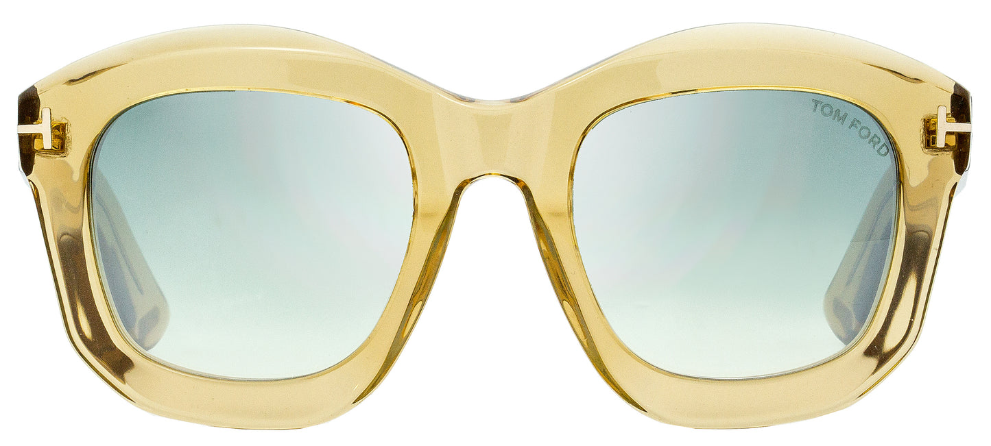 Tom Ford Square Sunglasses TF582 Julia-02 45P Transparent Champagne 50mm FT0582