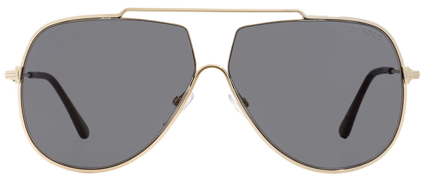 Tom Ford Pilot Sunglasses TF586 Chase-02 28A Gold/Black 61mm FT0586
