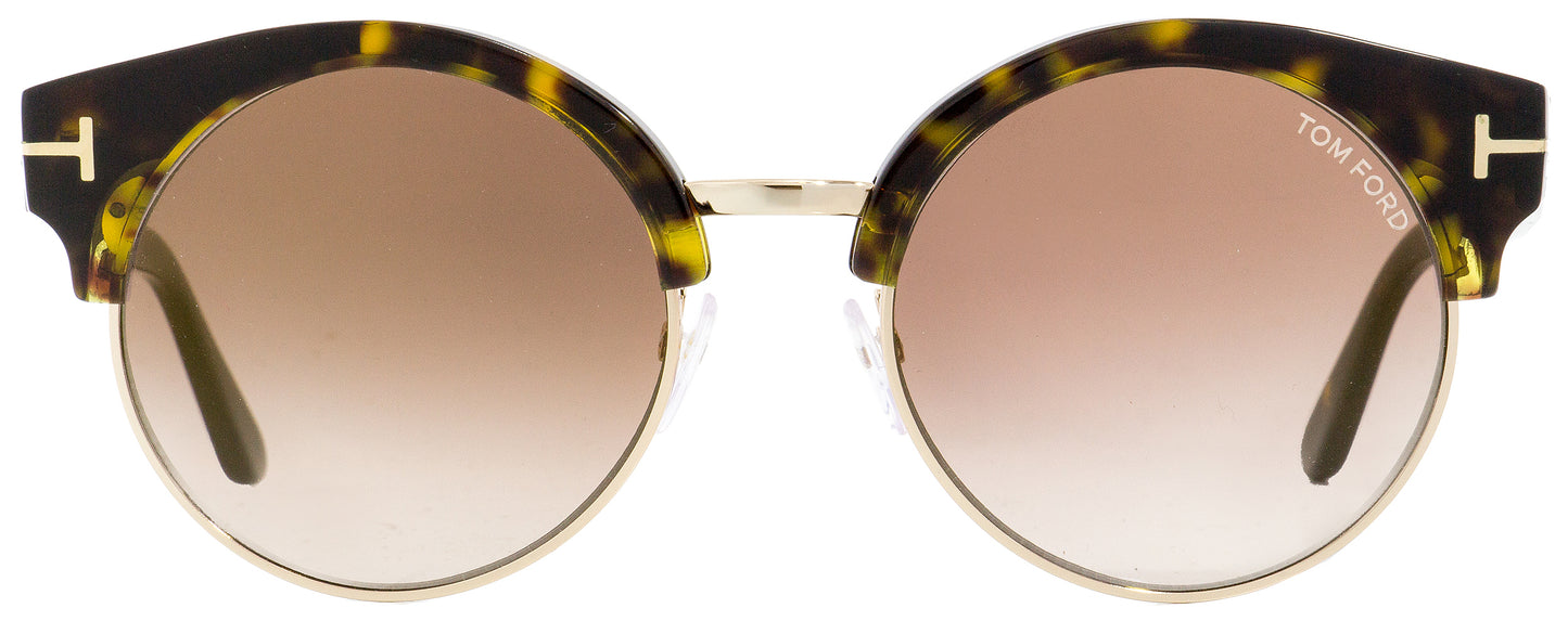 Tom Ford Round Sunglasses TF608 Alissa-02 52G Havana/Gold 54mm FT0608