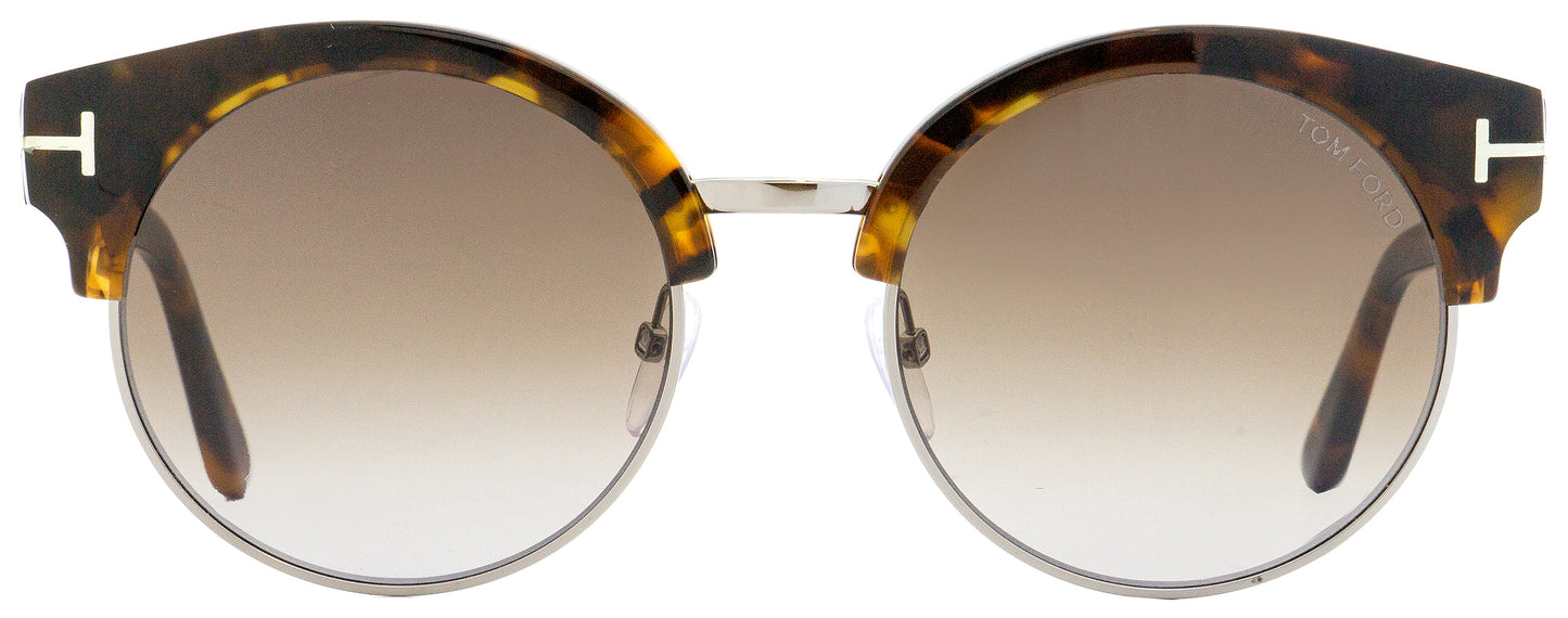 Tom Ford Round Sunglasses TF608 Alissa-02 55Z Vintage Havana 54mm FT0608