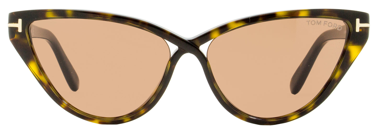 Tom Ford Cateye Sunglasses TF740 Charlie-02 52E Dark Havana 56mm FT0740