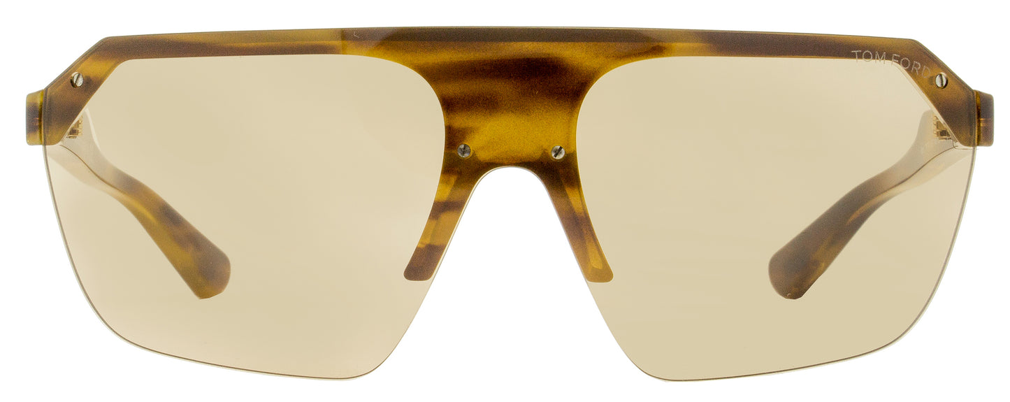 Tom Ford Shield Sunglasses TF797 Razor 55E Anber Havana 0mm FT0797