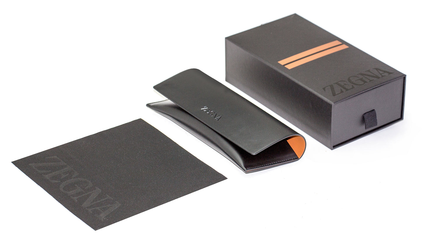 Zegna Browline Leggerissimo Eyeglasses EZ5250-H 002 Matte Black 52mm