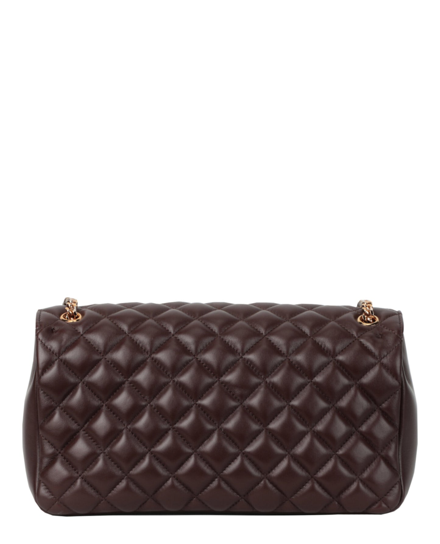 Versace Quilted Leather Shoulder Bag 1013353-A03912-1ND8V Chocolate