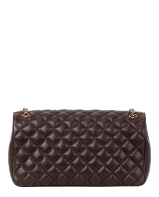 Versace Quilted Leather Shoulder Bag 1013353-A03912-1ND8V Chocolate