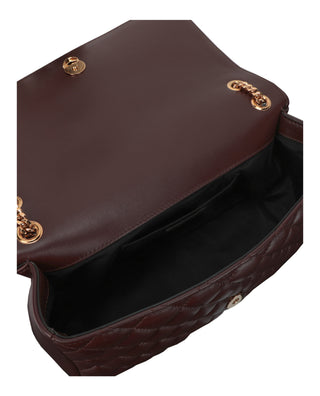 Versace Quilted Leather Shoulder Bag 1013353-A03912-1ND8V Chocolate
