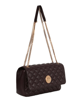 Versace Quilted Leather Shoulder Bag 1013353-A03912-1ND8V Chocolate