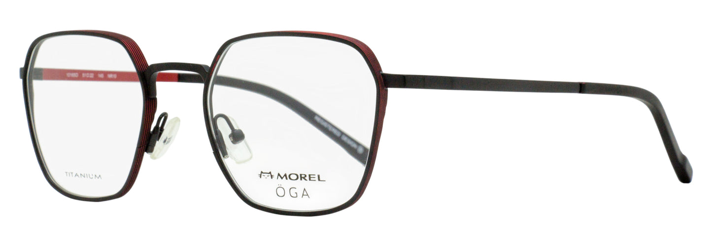 Morel Oga Skiva Eyeglasses 10165O NR10 Black/Red 51mm