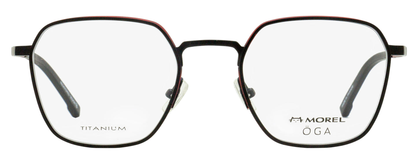 Morel Oga Skiva Eyeglasses 10165O NR10 Black/Red 51mm