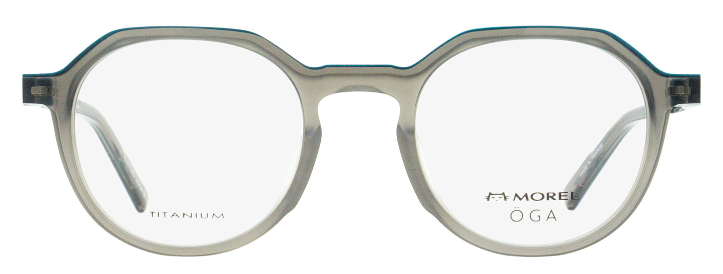 Morel Oga Kolor Eyeglasses 10174O GB03 Transparent Gray/Blue 50mm